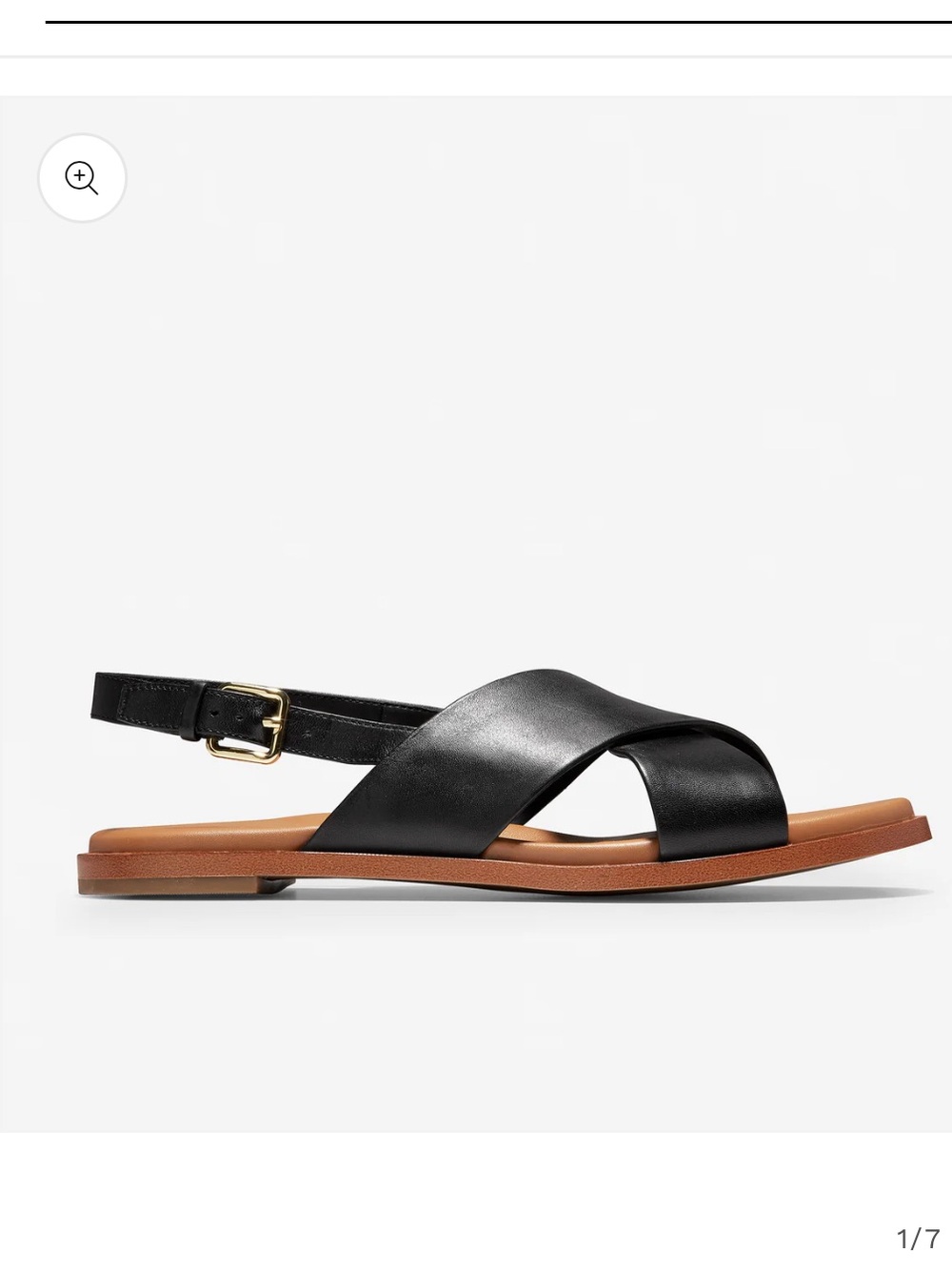 Women's Fernanda Grand Black Back Strap Flat Sandals - Picture 5 of 5
